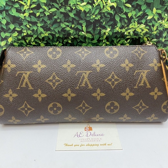 β€οΈβπ©ΉSOLDβ€οΈβπ©Ή Louis Vuitton Eva Monogram Chain Clutch Purse Crossbody (AA3102) - Picture 3 of 16